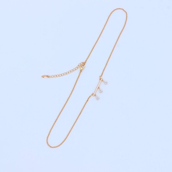 "Elegant Rose Gold Necklace with Three Dangling Teardrop Charms, XPNL1878 - Picture 9 of 12